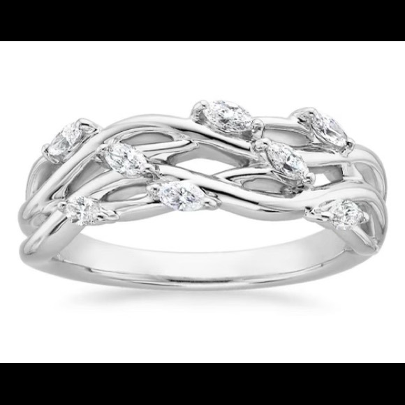 Platinum Blooming Willow Diamond Ring - Picture 5 of 5